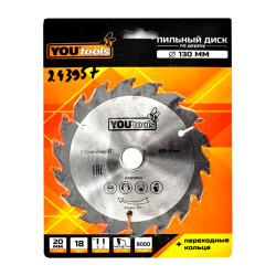 Диск пильный Yourtools Z18 по дереву 130/20 мм