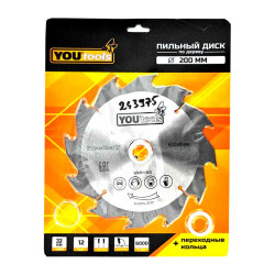 Диск пильный Yourtools Z12 по дереву 200/32 мм