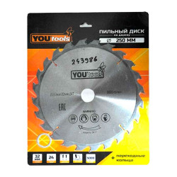 Диск пильный Yourtools Z24 по дереву 250/32 мм