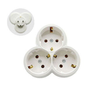 Разветвитель FAR Ромашка F27 3 гнезда с заземлением