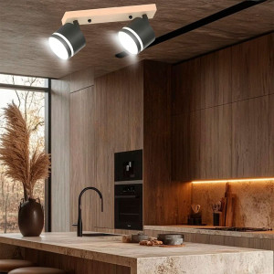 Светильник Айтин-Про X4504/2 черный/дерево