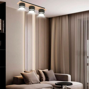 Светильник Айтин-Про X4516/3 черный/дерево