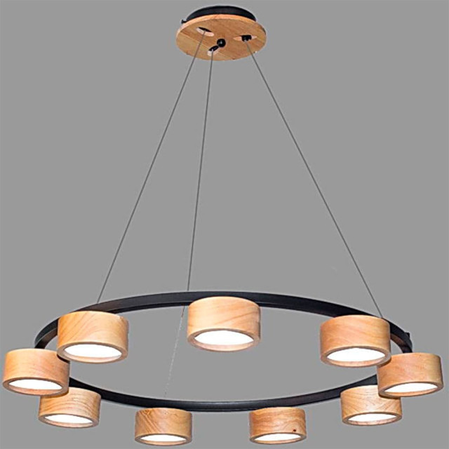 Светильник Айтин-Про N6835/9 черный/дерево