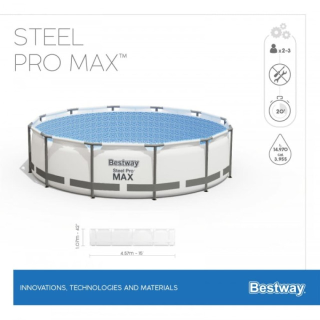 Бассейн каркасный Bestway 56488 Steel Pro Max 457*107см Бассейн каркасный Bestway 56488 Steel Pro Max 457*107см