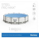 Бассейн каркасный Bestway 56488 Steel Pro Max 457*107см Бассейн каркасный Bestway 56488 Steel Pro Max 457*107см