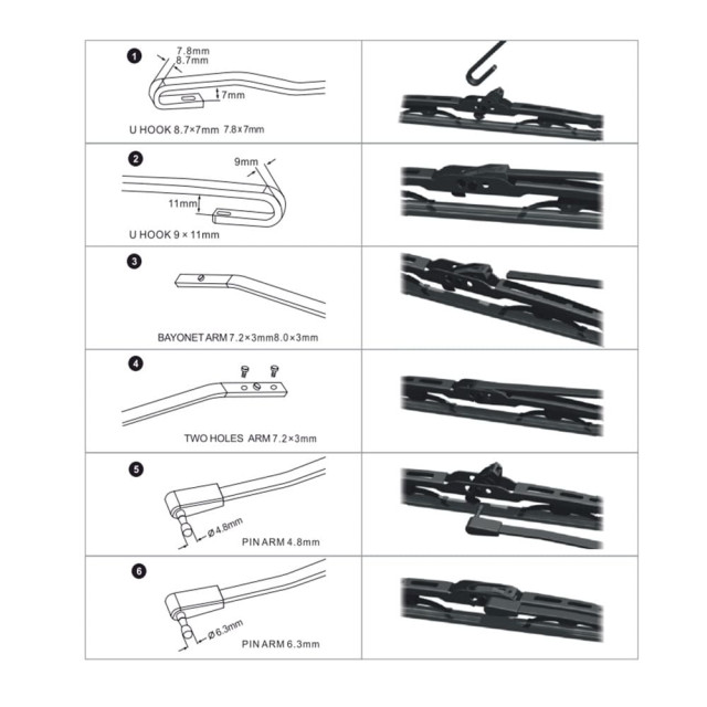 Щетка стеклоочистителя каркасная AWM F 21 R 530 мм