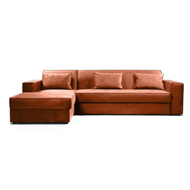 Диван угловой Savlukov Manhattan Белкрафт Escada 151 Brick 2.80*1.85 м