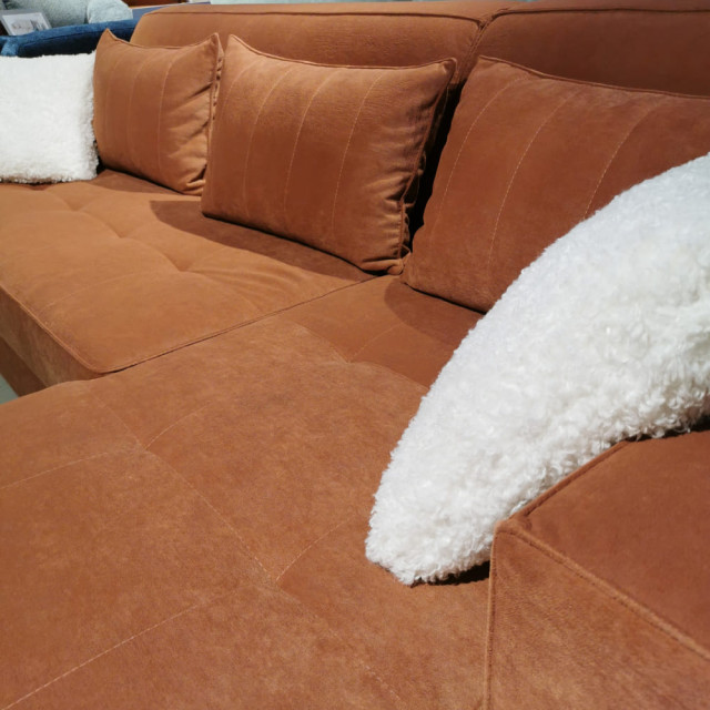 Диван угловой Savlukov Manhattan Белкрафт Escada 151 Brick 2.80*1.85 м