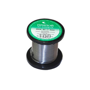 Припой Векта ПОС 61 без канифоли 2 мм катушка 100 г