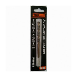 Сверло по металлу Yourtools 01_0228870 6.5*63*101 мм цилиндрический хвостовик HSS-СО