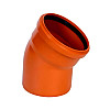 Отвод 110 мм 30° с кольцом рыжий