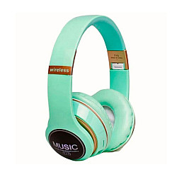 Наушники накладные беспроводные с микрофоном поддержка SD-карты T15 салатовый