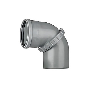 Отвод МультиМирПласт 50 мм универсальный с кольцом и прокладкой