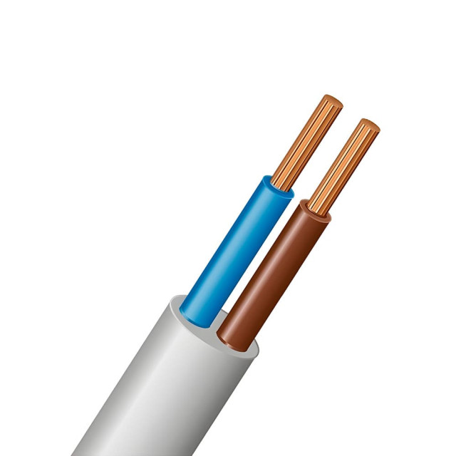 Провод ПВС 2*1 белый