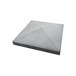 Крышка накрывочная бетонная 4-х скатная 390*390*65 мм серая