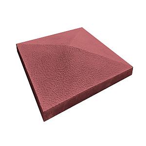 Крышка накрывочная бетонная 4-х скатная 390*390*65 мм красная