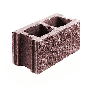 Камень бетонный обычный лицевой Бессер-Бел 1КБОЛ-ЦП-1-к п4 коричневый 2%