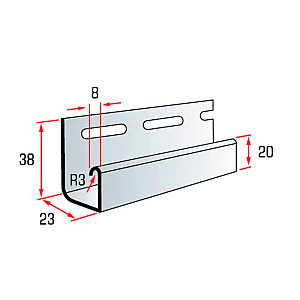 J-trim планка Альта-Профиль Канада Плюс Т-15-3 золотистая