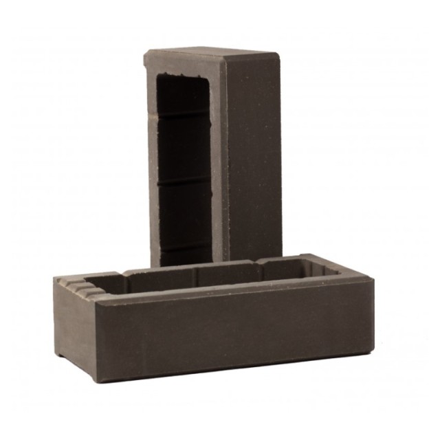 Блок для забора Тблок-П6 бетонный повышенной пустотности пролетный графит
