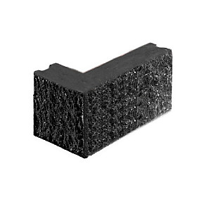 Камень бетонный угловой лицевой Бессер-Бел 1КБУЛ-ЦС-12-2к п20 черный 5%