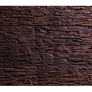 Кирпич декоративный бетонный РуБелЭко Сланец СЛ-005 темно-красный