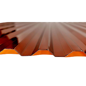 Поликарбонат профилированный монолитный Сэлмакс МП-20 0.8*1150*3000 бронза