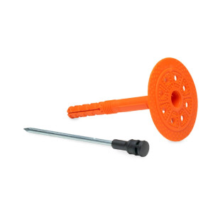 Дюбель тарельчатый ЕКТ VE012664 10*120 мм со стальным гладким гвоздем с термоголовкой DTM-N + GT-MT