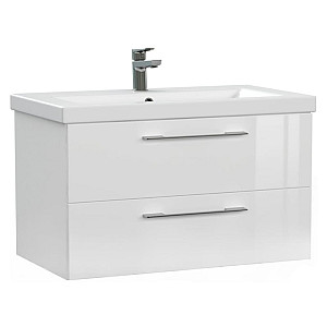 Тумба подвесная Cersanit Lara 80 с раковиной Como 80