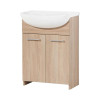 Тумба напольная Акваль Карина 60 дуб сонома с умывальником Rosa Уют 60