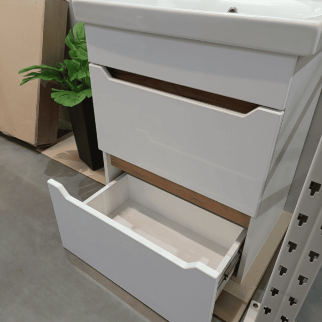 Тумба подвесная Idea Como Нова Колор 60 с раковиной Cersanit Moduo 60