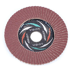 Круг лепестковый Lugaabrasiv КЛТ1 ткань А80 80 125*22.23 мм