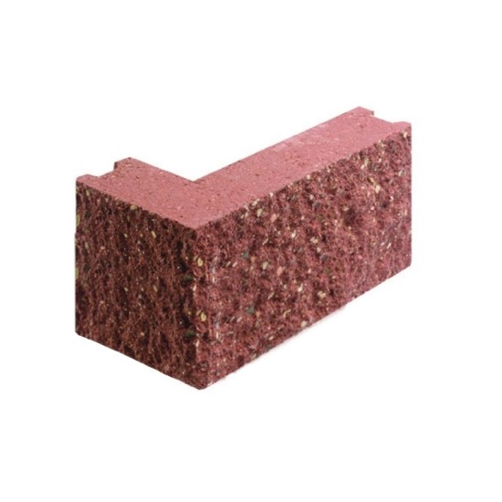 Камень бетонный угловой лицевой 1КБУЛ-ЦС-12-2к п 20 красный 2%