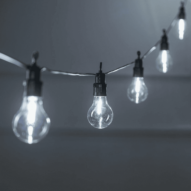 Гирлянда Luazon Lighting Белт Лайт Decor темная нить белое свечение 10 ламп 5 м