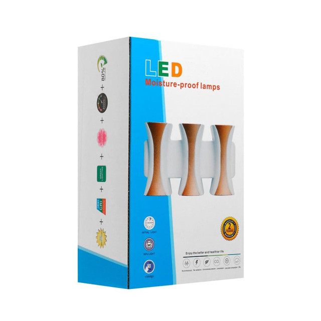 Светильник Элегант FSD-042 фасадный 6 Вт 3000К 3 луча IP65 220 В пластик белый