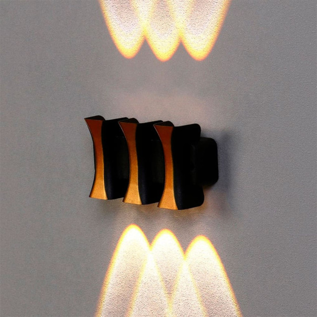 Светильник Элегант FSD-042 фасадный 6 Вт 3000К 3 луча IP65 220 В пластик черный