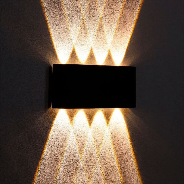 Светильник Полусфера FSD-100 фасадный 8 Вт 3000К 4 луча IP65 220 В металл черный