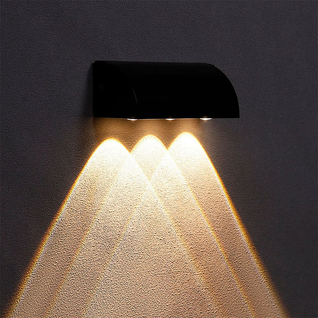 Светильник Каскад FSD-093 фасадный 3 Вт 3000К 3 луча IP65 220 В металл черный