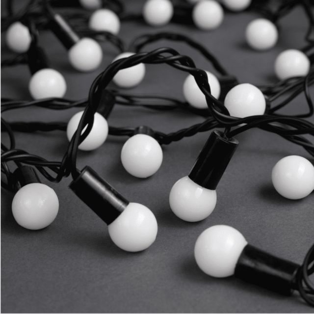 Гирлянда Luazon Lighting Нить Шарики уличная бело-синий свет 10 м