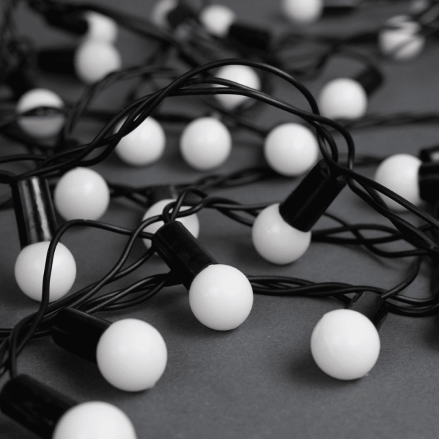 Гирлянда Luazon Lighting Нить Шарики уличная белый свет 10 м