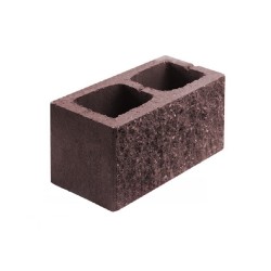Камень бетонный столбовой лицевой 1КБСЛ-ЦП-1-к п 5 коричневый 2%