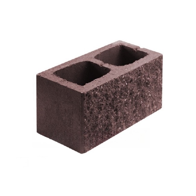 Камень бетонный столбовой лицевой 1КБСЛ-ЦП-1-к п 5 коричневый 2%