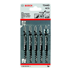 Пилка для электролобзика Bosch 2608630058 по дереву T244D 5 шт