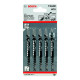 Пилка для лобзика Bosch 2608630058 по дереву T244D 5 шт