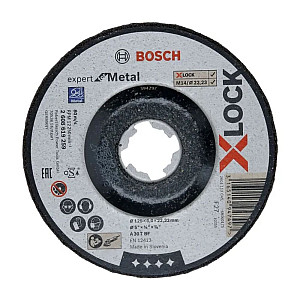 Круг обдирочный для металла Bosch X-LOCK Expert for Metal 125*6*22.2 мм
