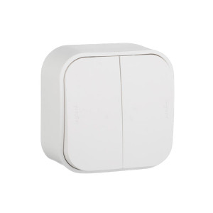 Выключатель Legrand Quteo 782202 2 клавиши белый