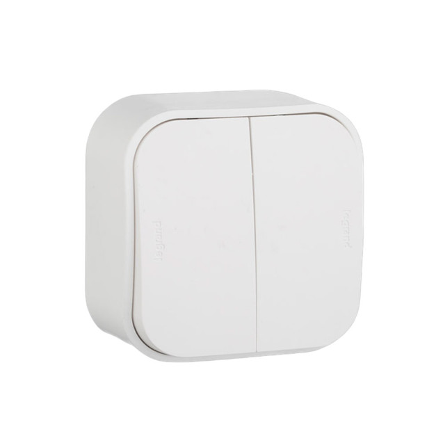 Выключатель Legrand Quteo 782202 2 клавиши белый