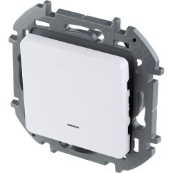 Выключатель с подсветкой Legrand Inspiria 673610 белый