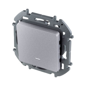 Выключатель Legrand Inspiria 673612 с подсветкой алюминий
