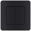 Выключатель двухклавишный Legrand Inspiria 673623 антрацит