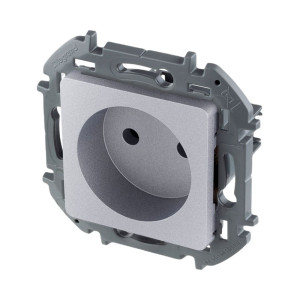 Розетка Legrand Inspiria 673712 2P 10/16A алюминий